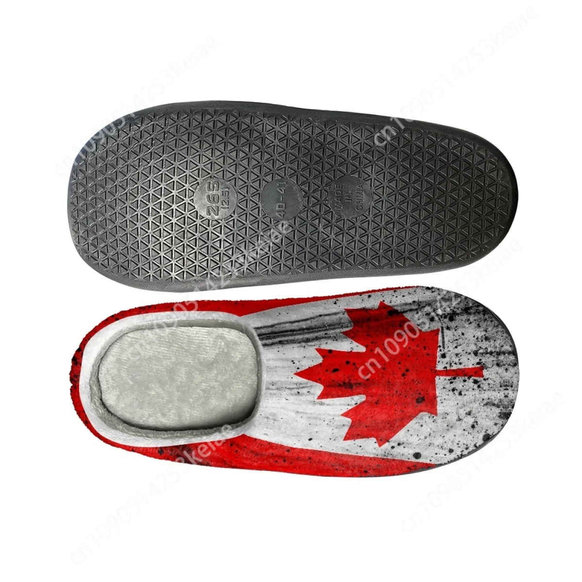 Flag of Canada Design Women Casual Home Slippers House Bedroom Comfortable Slippers Autumn Warm Cotton Slippers Print On Demand
