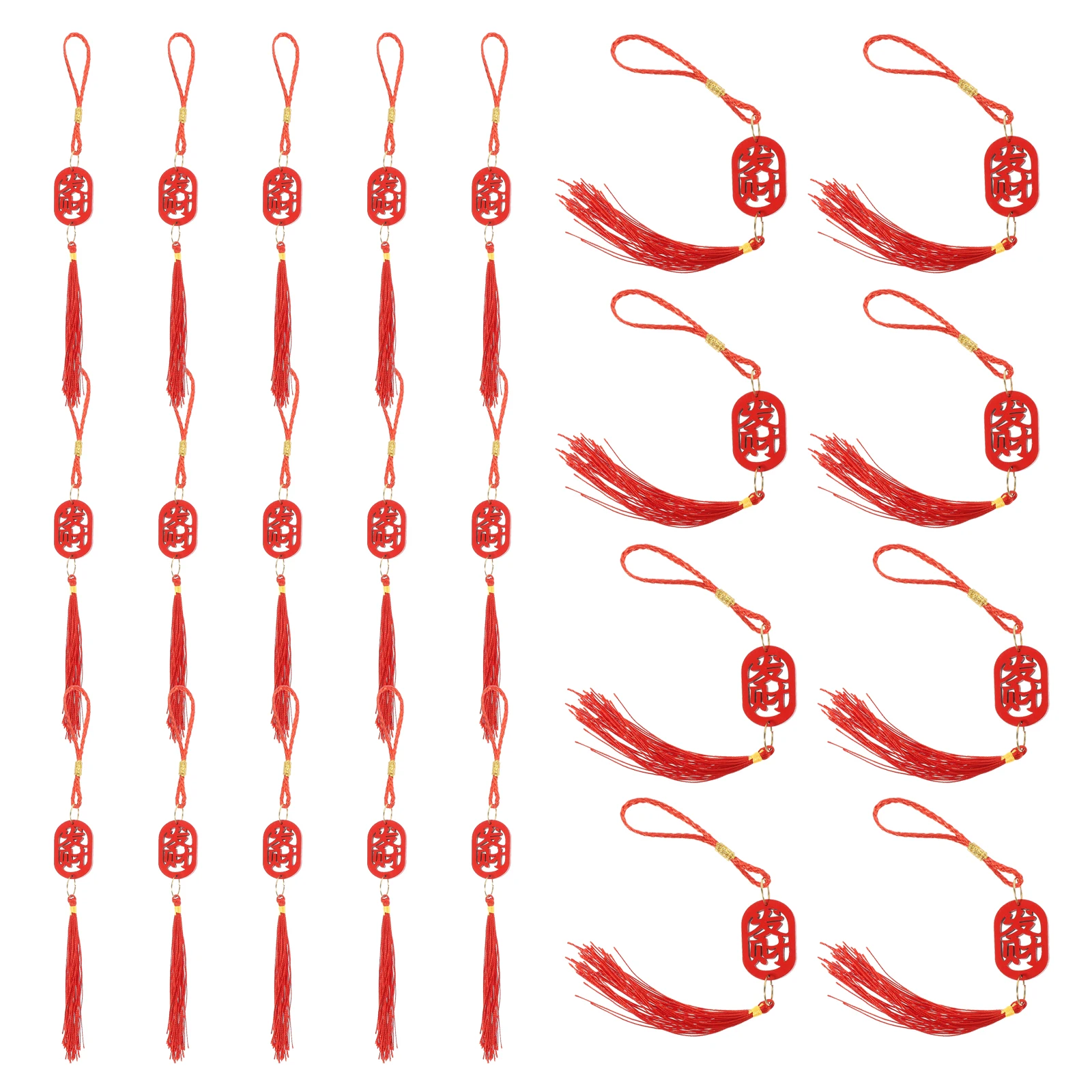 

25pcs Wooden Hanging Tags for Wall Decor Chinese New Year Ornaments Home Festive Decorations Car Pendant Gifts