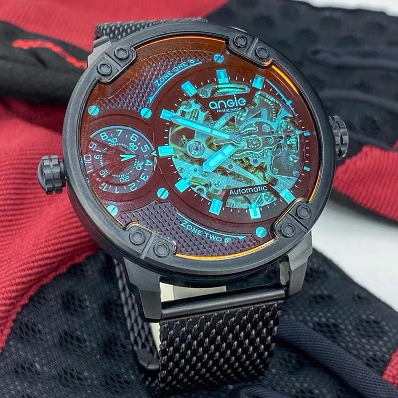 高級ステンレススチールメンズ機械式腕時計 クラシック自動巻き腕時計 メンズビジネス防水腕時計 パガーニデザイン