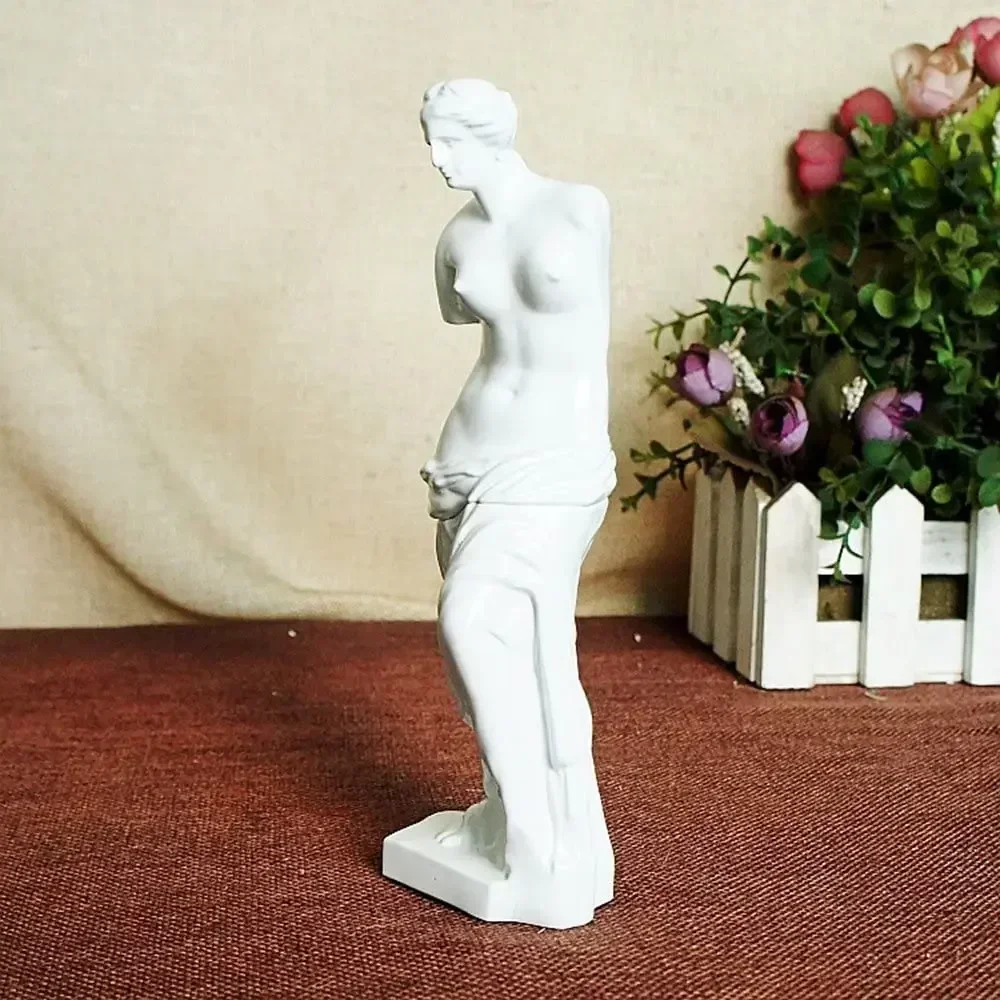 Resin Embellishments Venus de Milo Statue Greek Roman Mythology Goddess Aphrodite Figurine Home Living Room Office Decorations