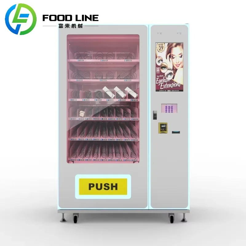 Digital Beauty Vending Machine Touch Screen Automated Cosmetic Dispenser for Eyelash and Wig Products