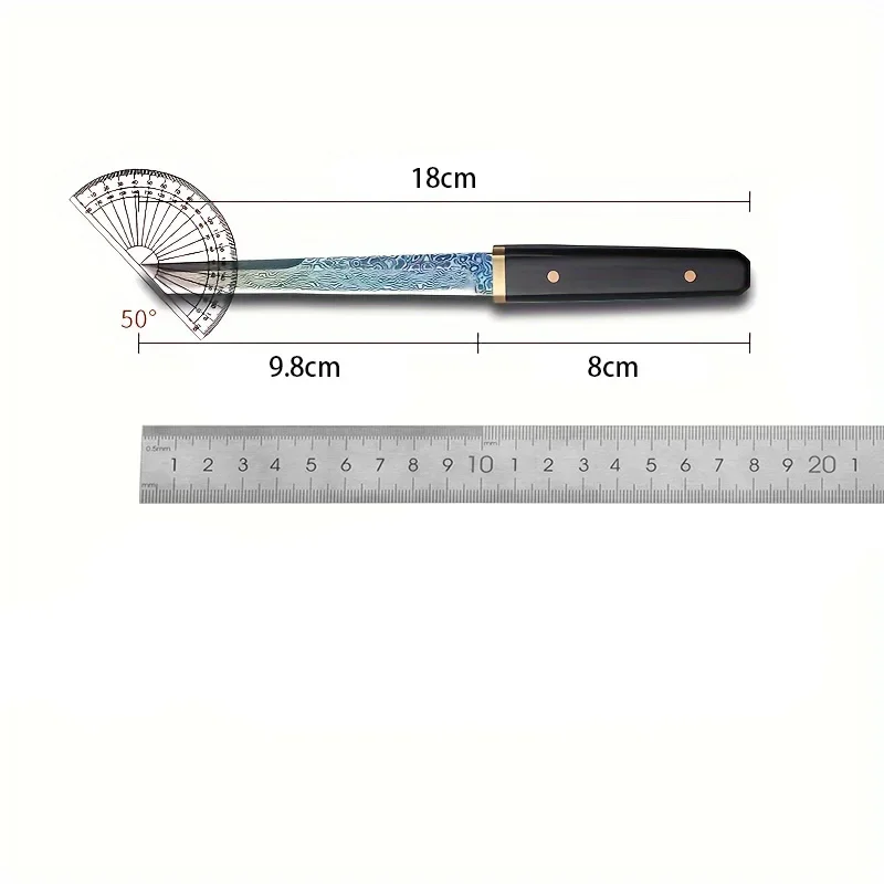Острый кухонный нож из дамасской стали для фруктов, высокопрочный нож для нарезки мяса, карманный нож с деревянной ручкой для повседневного использования