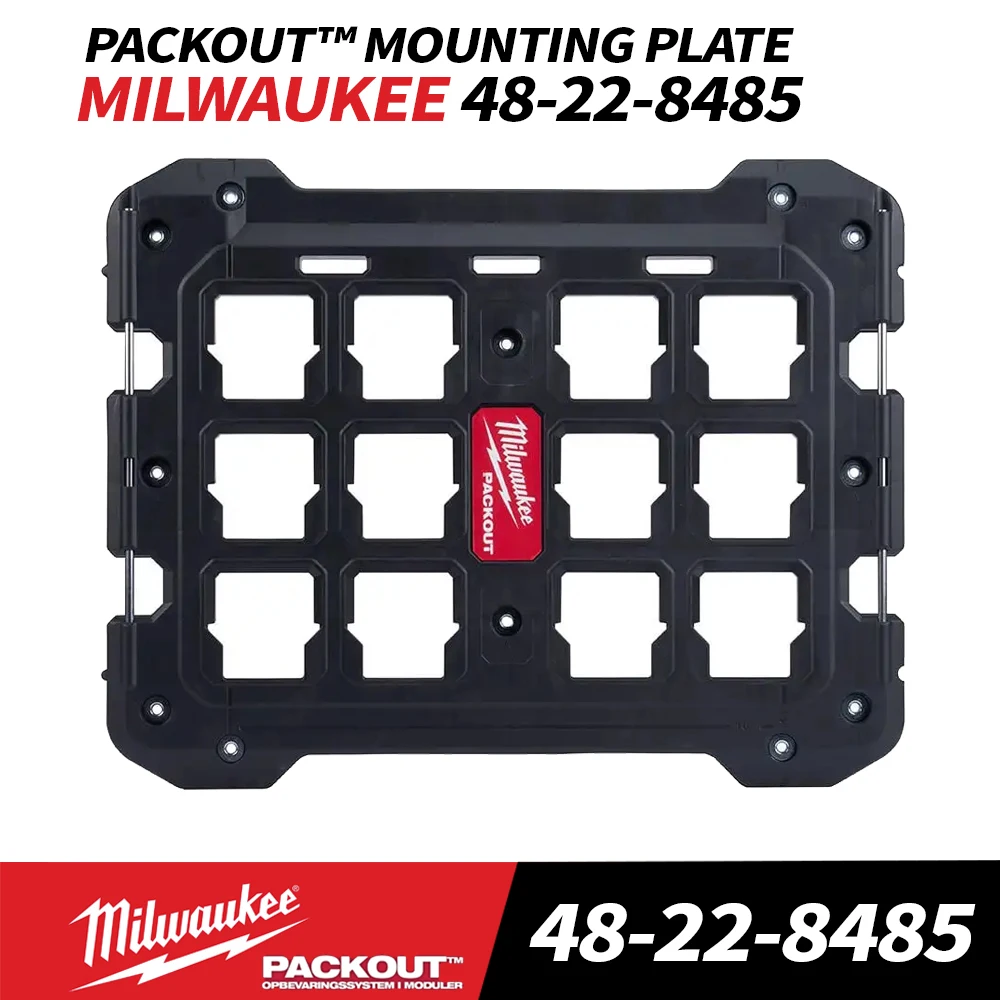 

Milwaukee 48-22-8485 PACKOUT™ Mounting Plate Durable Impact Resistance Polymer Load Bearing Storage Spare Parts MILWAUKEE Tools