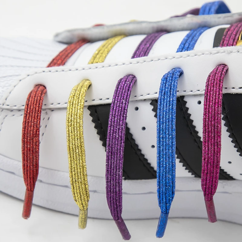 Magnetic Lock Shoelaces without ties Rainbow Elastic Laces Sneakers No Tie Shoe laces Kids Adult Flat Rubber Shoelace for Shoes