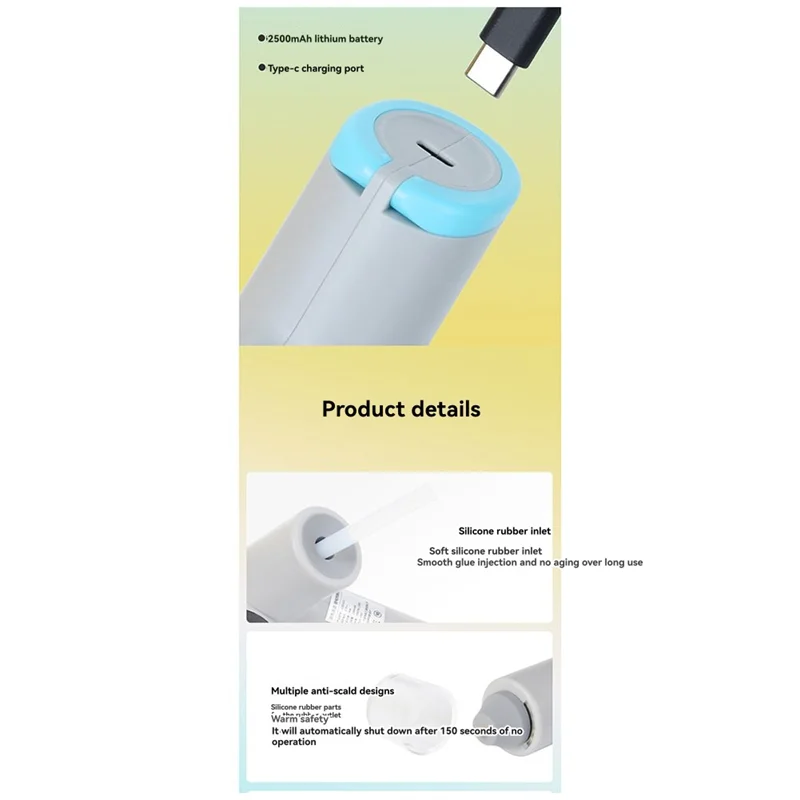 

ABRS-Portable Battery-Powered Glue Gun With LED Illumination And Temperature Monitor For Creative Projects