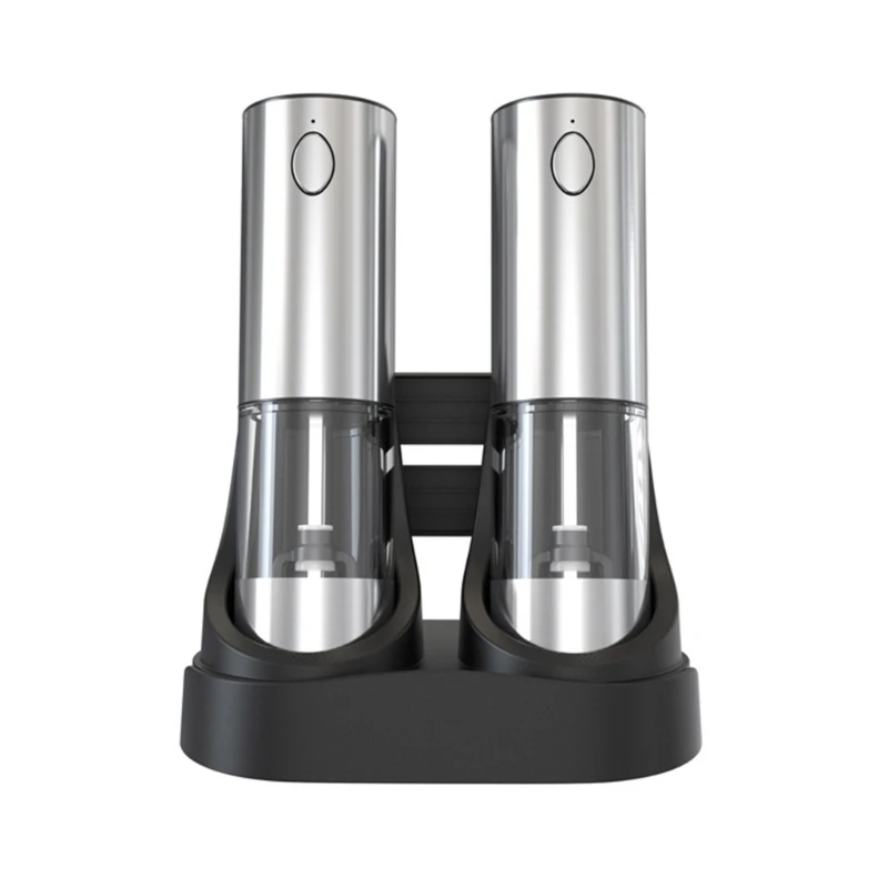 USB Rechargeable Electric Salt and Peppers Mill Battery Powered Kitchen Gadget H7EA