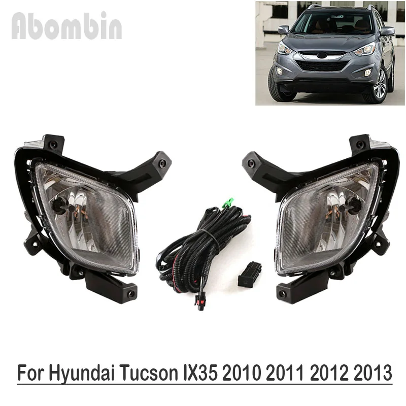 

Front Bumper Lamp Daytime Running Fog Light Assembly with Wiring Kit For Hyundai Reina Tucson IX35 2010 2011 2012 2013