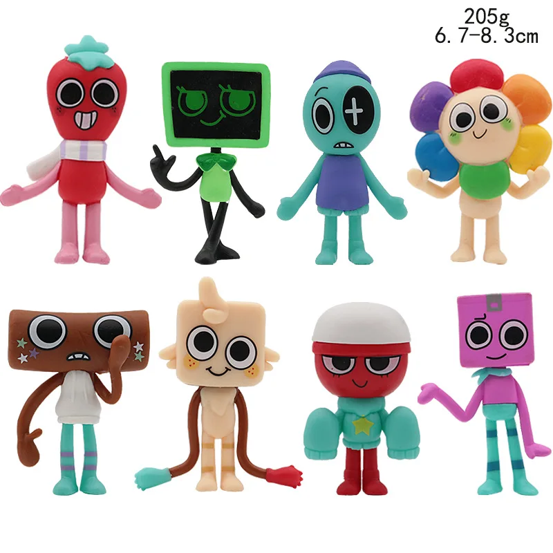 8Pcs/Set Dandy's World PVC Action Figure Toy Cartoon Dandy World Horror Game Model Doll Figurines Kids Gift