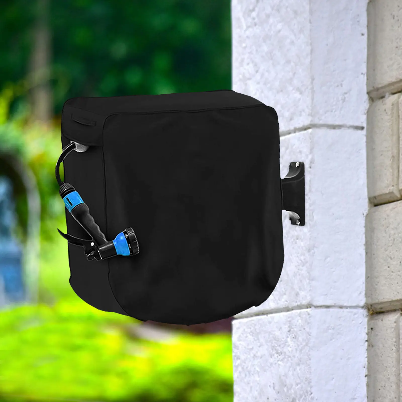 Outdoor Garden Hose Reel Cover Waterproof Oxford Cloth Hose Reel Protector Wear-Resistant Rainproof Cover Adjustable Drawstring