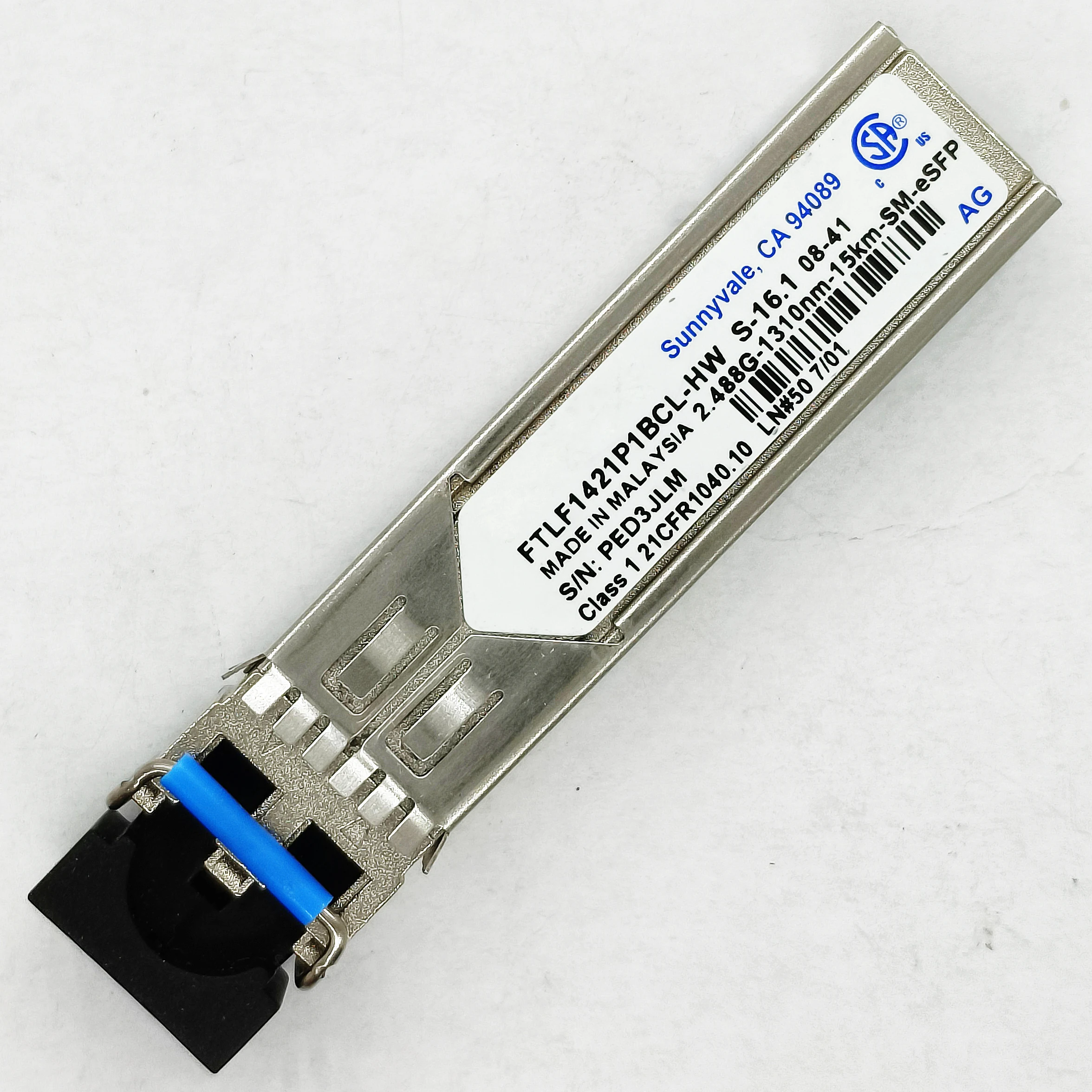 

Genuine For Finisar 2.67GB 15km FTLF1421P1BCL-HW LR LX LH 1310nm 2Gbase eSFP SM Duplex LC Transceiver Optical Module