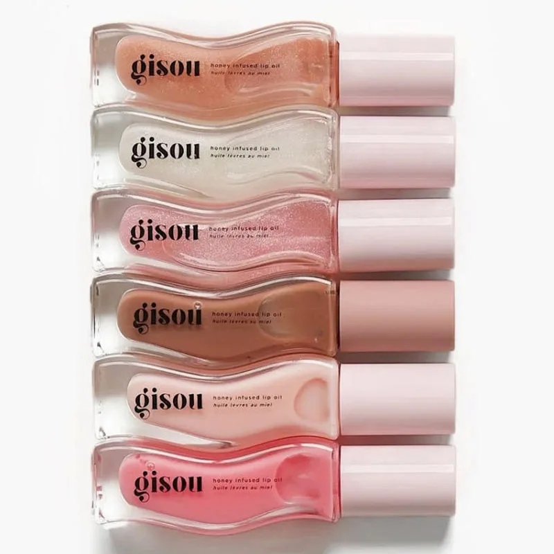 Huile à lèvres Gisou à l'essence de pastèque et de fraise, rouge à lèvres longue durée, hydratant, réduit les ridules, gloss liquide, soin des lèvres