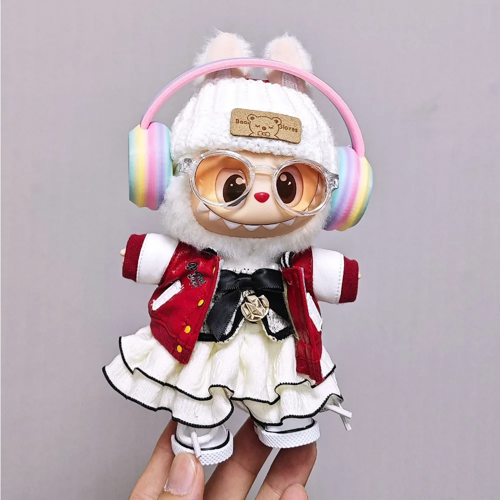 For 15/17cm Labubu Doll Clothes Outfit Baseball Uniform Dress Up DIY Gift Dolls Accessories Sitting Party Game DIY Gift Toys