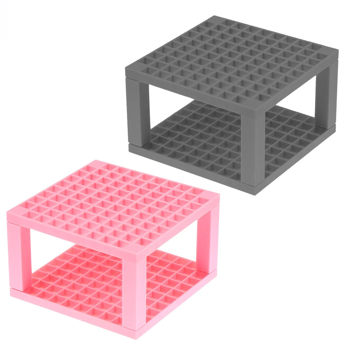 2Pcs 96 Hole Plastic Pencil Brush Holder Desktop Organizer for Art Supplies Markers Pens Drawing Tools Easy Assembly Washable