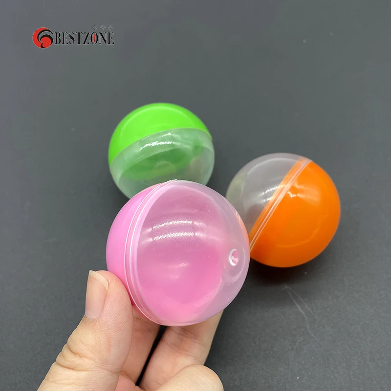 50Pcs 45MM 1,77 Zoll Spielzeug Kapsel Überraschung Ball Halb Transparent Weiche Leere Baby Kind Greifen Runde Verdrehen für Automaten