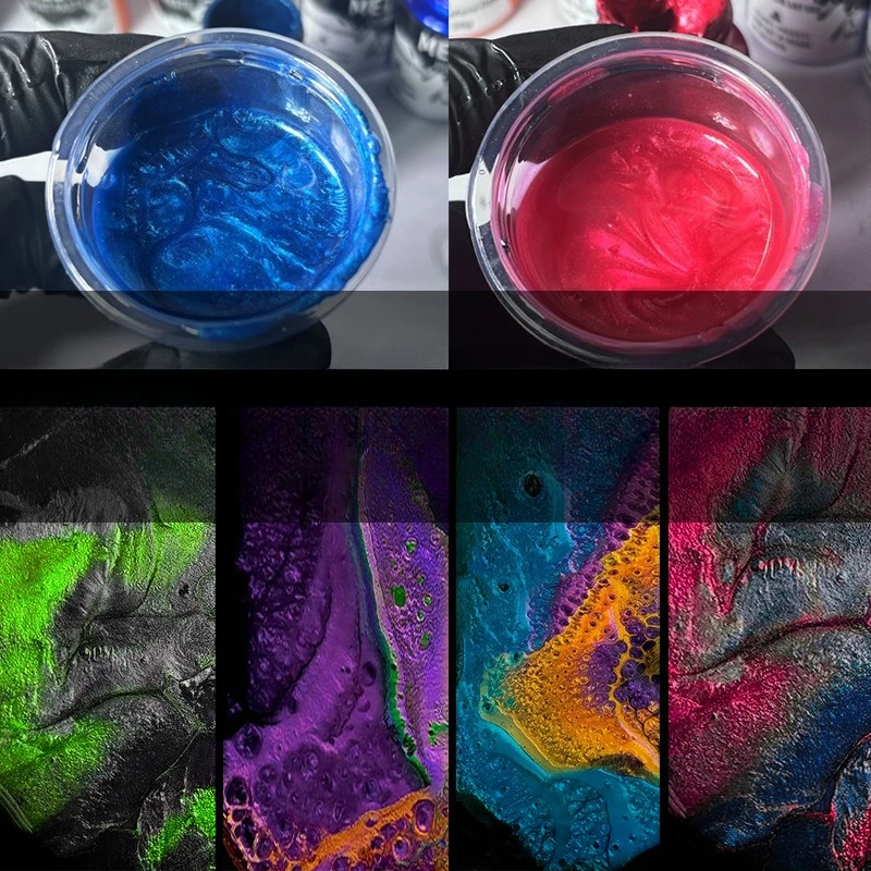 25g 6 Colors Metallic Epoxy Pigment Paste Smooth Mixing Resin Colorant for Resin Art DIY Craft Coloring Pigment