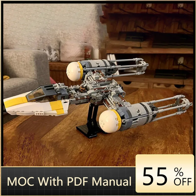 

892Parts DIY Star Fighting Toy Custom Building Sets BTL-A4 Y Wing Star-fighter MOC Toys Adult Children Building Block Brick Gift