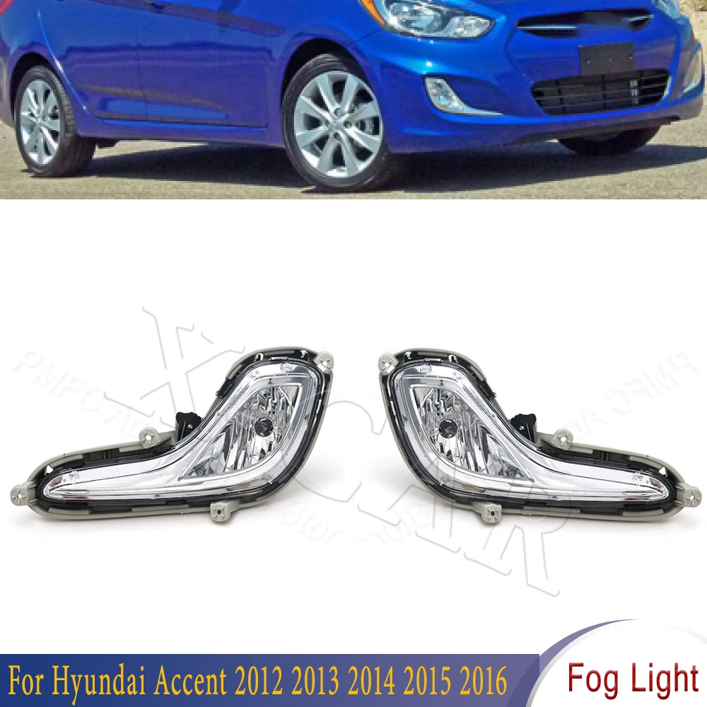 

Fog Lamp Assembly For Car Front Bumper Left Right Fog Light 922021R000 922011R010 Fit For Hyundai Accent 2012 2013 2014-2016