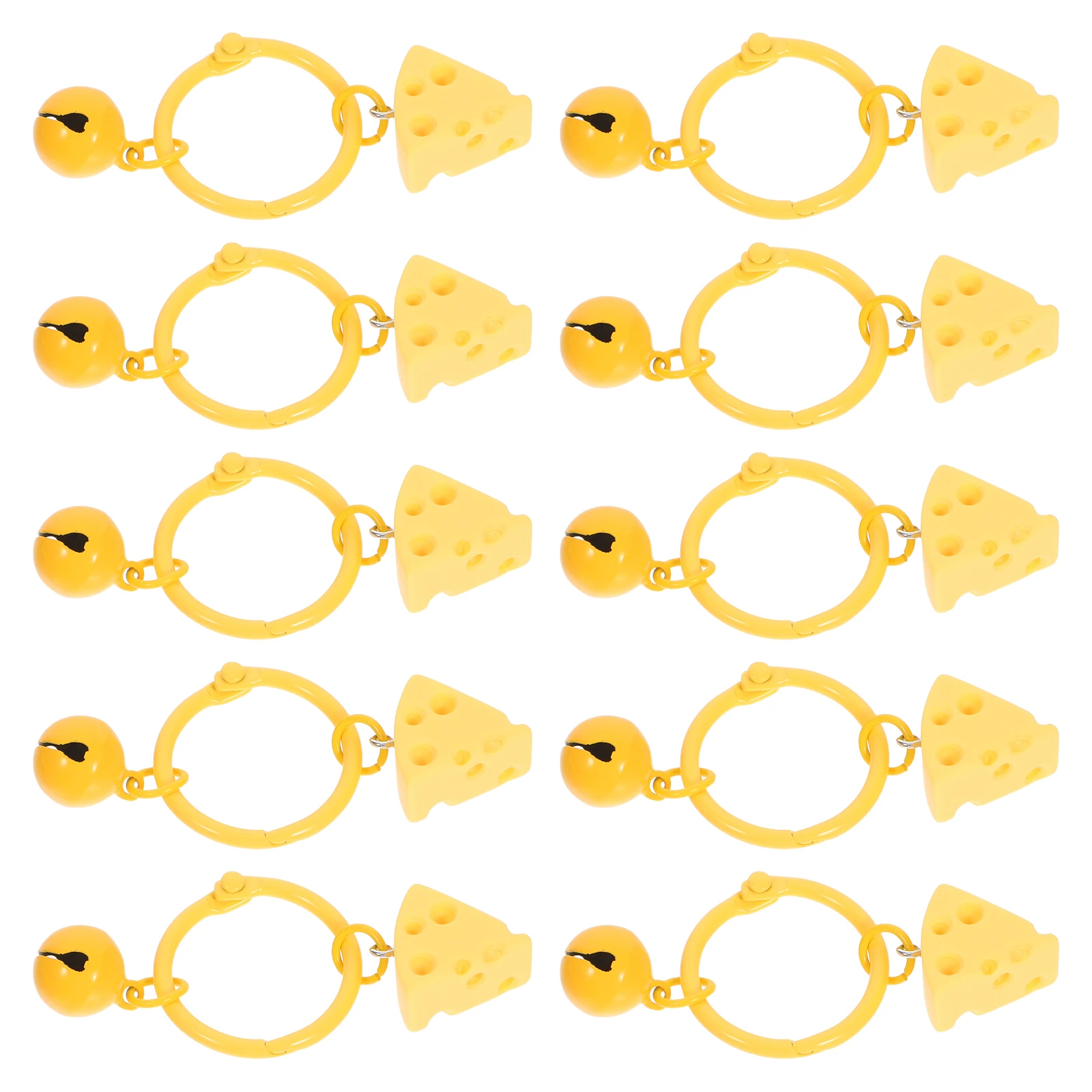 

10 Pcs Cheese Keychain Food Backpack Keychains for Bag Hanging Decoration Mini Charm Purse Bell