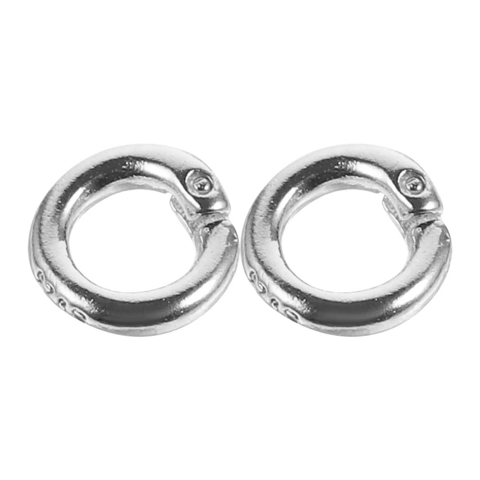 2 Pcs Jewelry Connecting Ring Sterling Silver Jump Rings 925 Open Split for Repair Kit Necklace DIY