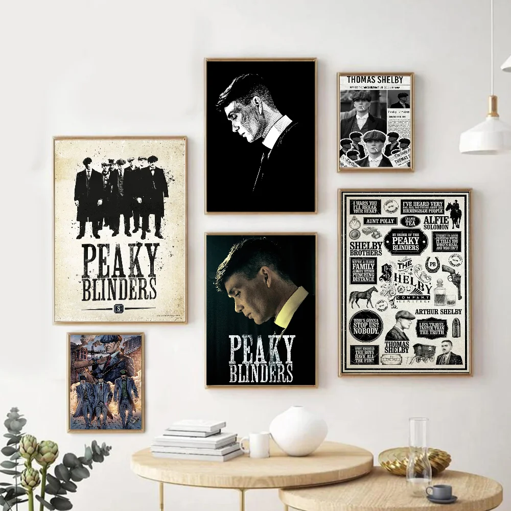 

Peaky Blinders DIY Sticky Poster Whitepaper Prints Posters Artwork Vintage Decorative Painting