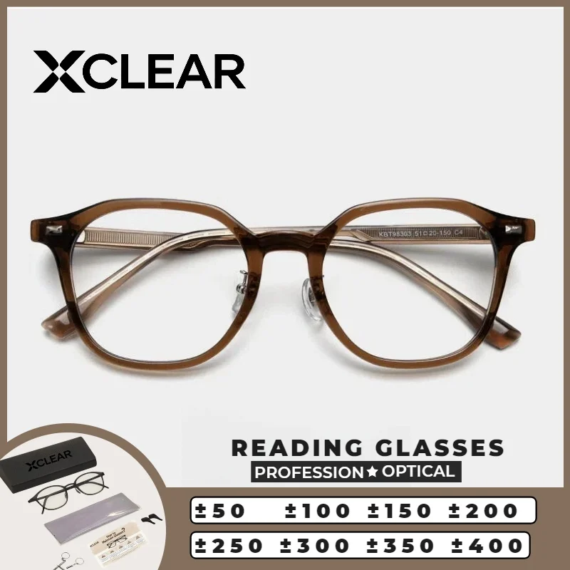 

XCLEAR Reading Glasses Full Rim Versatile Durable Lightweight Anti Blue Light High Quality Customized Progressive Prescription