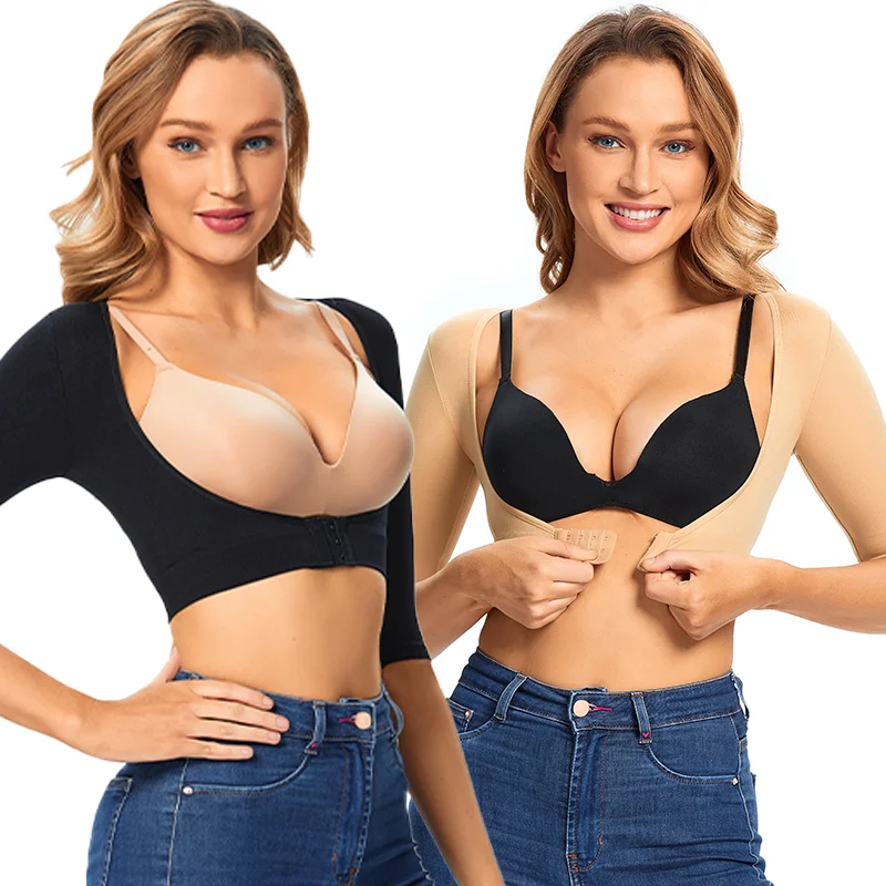 Oberarm Shaper Kompression Halbarm Unterwäsche Frauen Shapewear Schulter Abnehmen Top Haltung Corrector Unterbrust Korsett