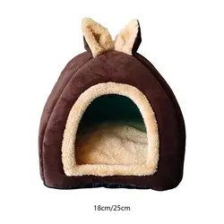 Small Animal Pet House Bed Bedding Cuddle Winter Nest Rabbit Cage Nest for