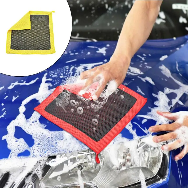 

Clay Towel Mesh Microfiber Decontamination Towel Auto Detailing Care Enhances Gloss Paint Safe Synthetic Clay Cloth Rag For