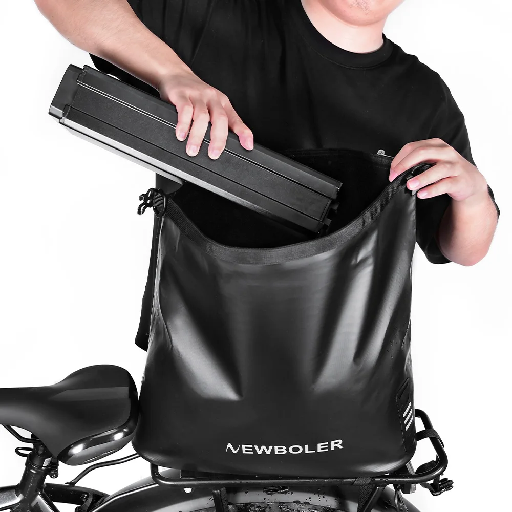 NEWBOLER Fahrradtasche 20L Große Kapazität Fahrrad Umhängetasche PVC Wasserdichte Fahrrad Rücksitz Rack Tasche Für MTB Radfahren E-Bike – Detail 5