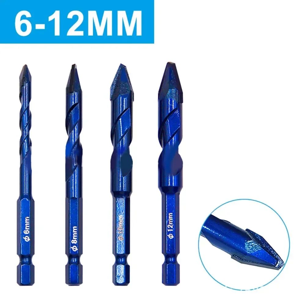 222            1pc 6-12mm Drill Bits With 1/4 Hex Shank Carbide Cutting Tools For Wall Glass Wood Metal Tiles Drilling Power Set