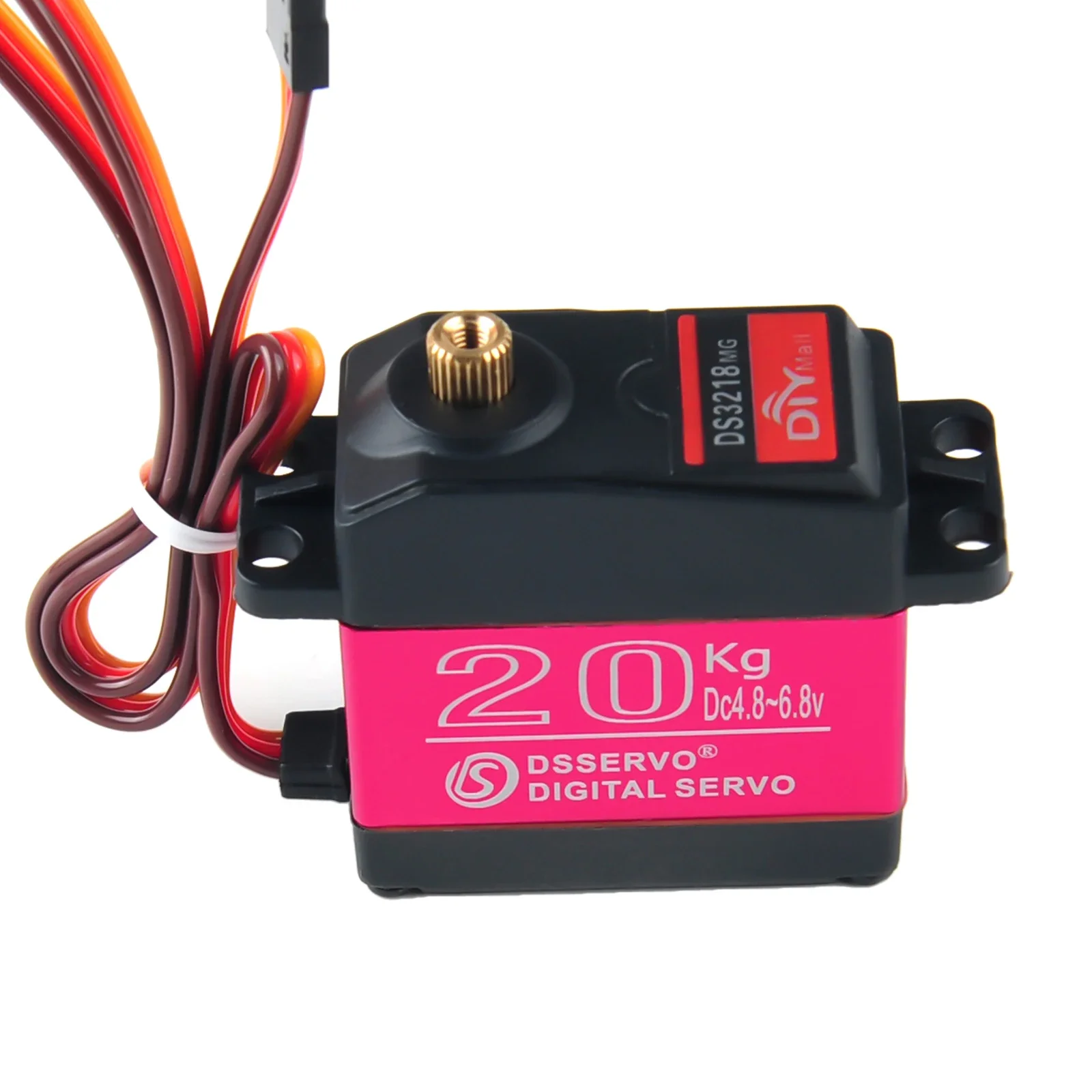 DS3218MG 20KG High Torque Waterproof Digital Servo Full Metal Gear for 1/10 1/12 RC Baja Car/Crawler (180°)
