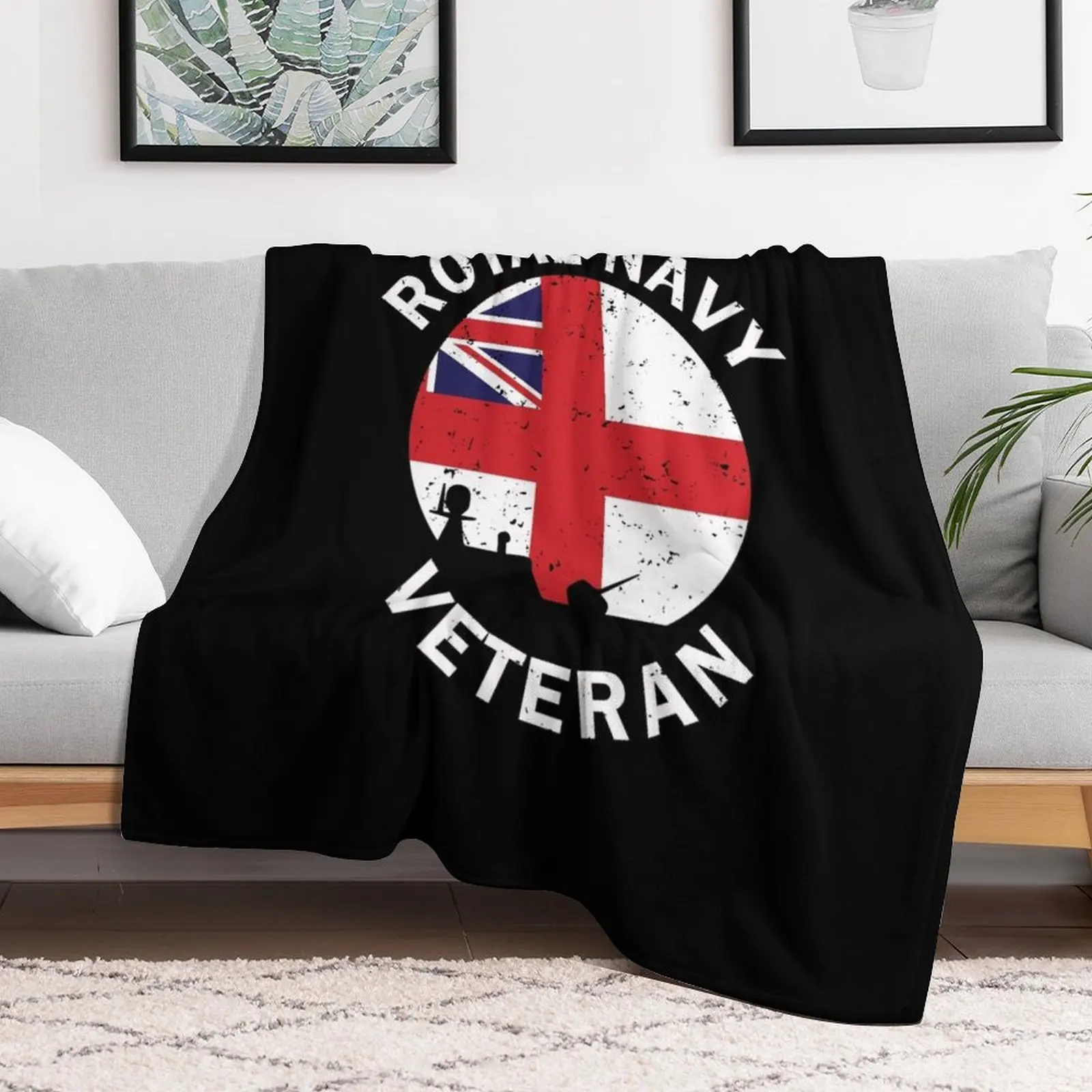 Royal Navy Veteran Throw Blanket Travel Summer Comforter Retros Blankets