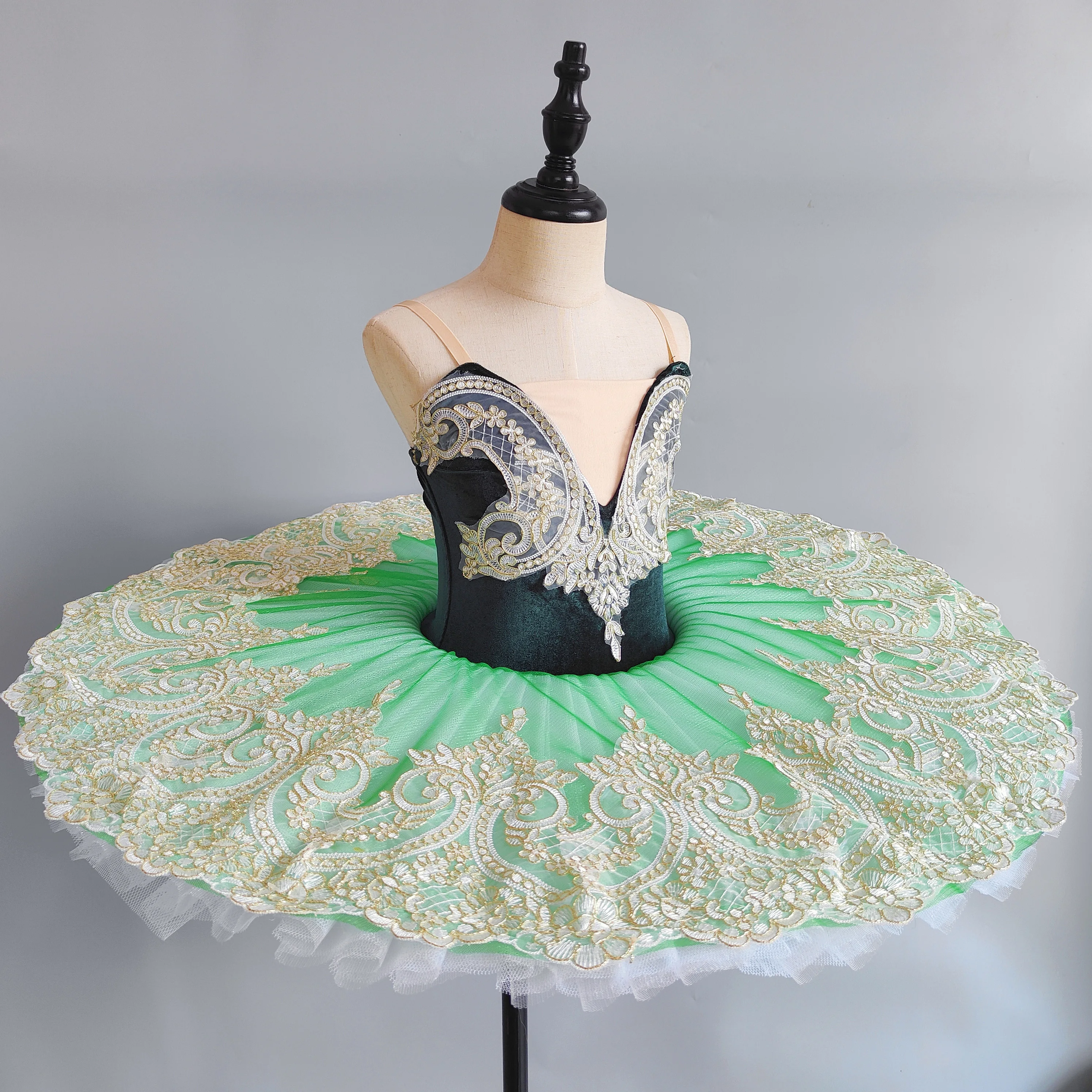 Children's Professional Ballet Dance Dress Little Swan Tulle Tutu Tutu Skirt Performance Wear Green Sleeping Beauty Stage’