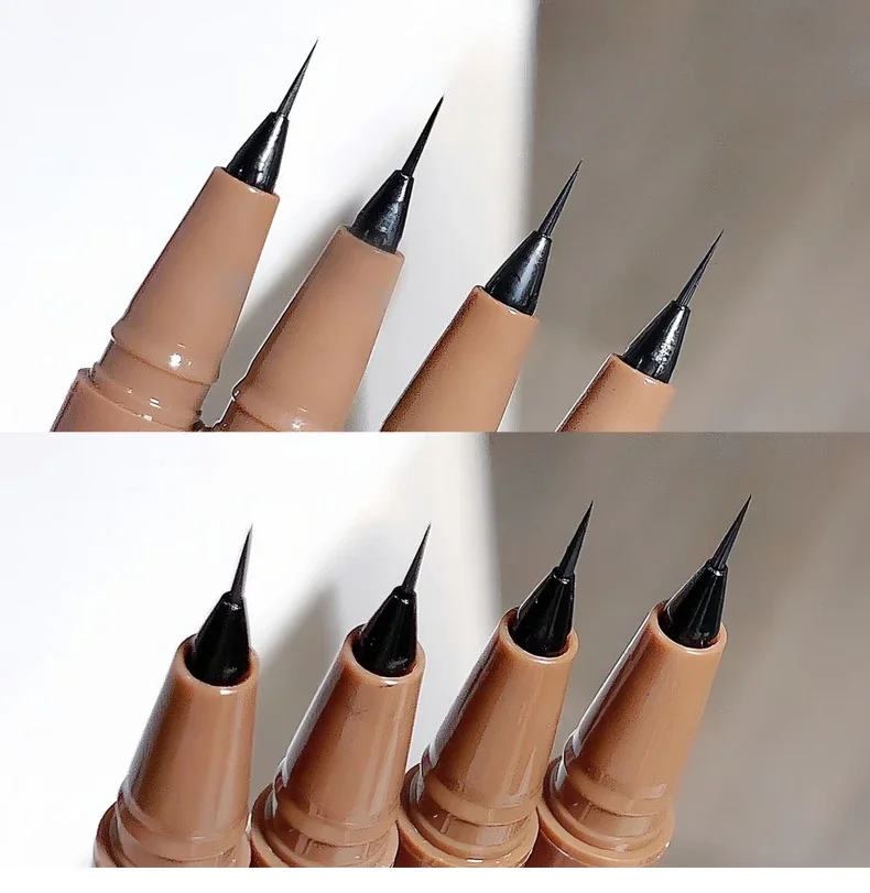 1PC Ultra Dunne Zijdeachtige Matte Vloeibare Eyeliner Waterdicht Niet Vlekken Blijvende Zwart Bruin Roze Liggen Zijderups Eyeliner Ogen Make-up