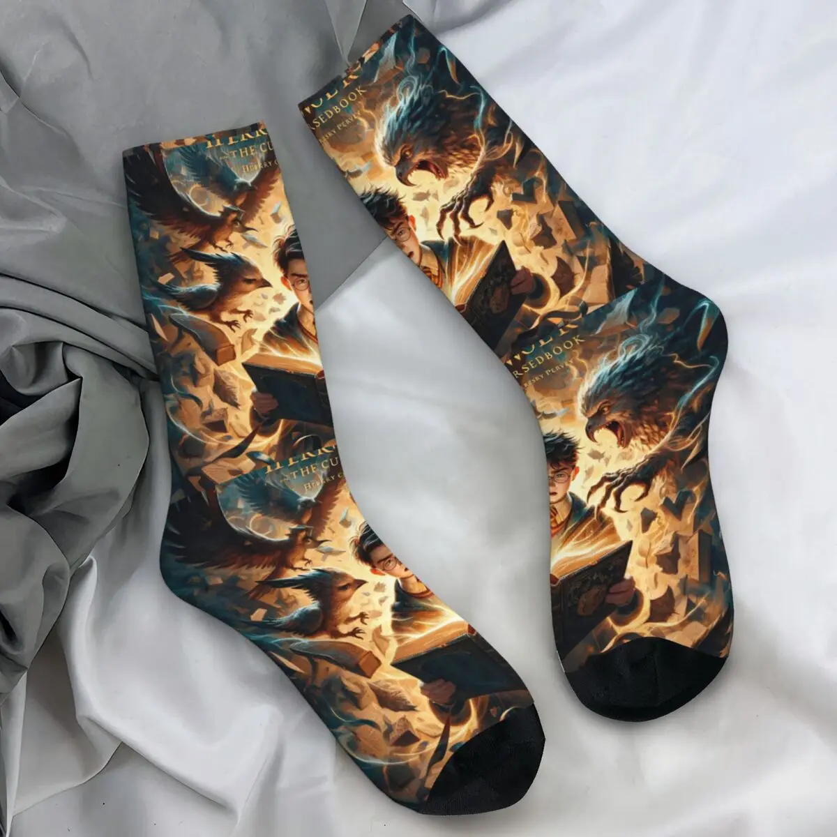 MINISO H-HARRY P-POTTER Movie Socks Gothic Stockings Adults Men High Quality Cycling Socks Winter Design Non Skid Socks