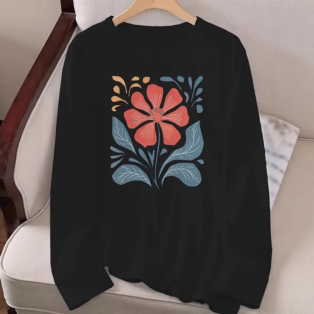 3XL Long-sleeved Top Everyday Casual Long Sleeve Top Fashionable Tee Street Style All Seasonswear Brand New Item