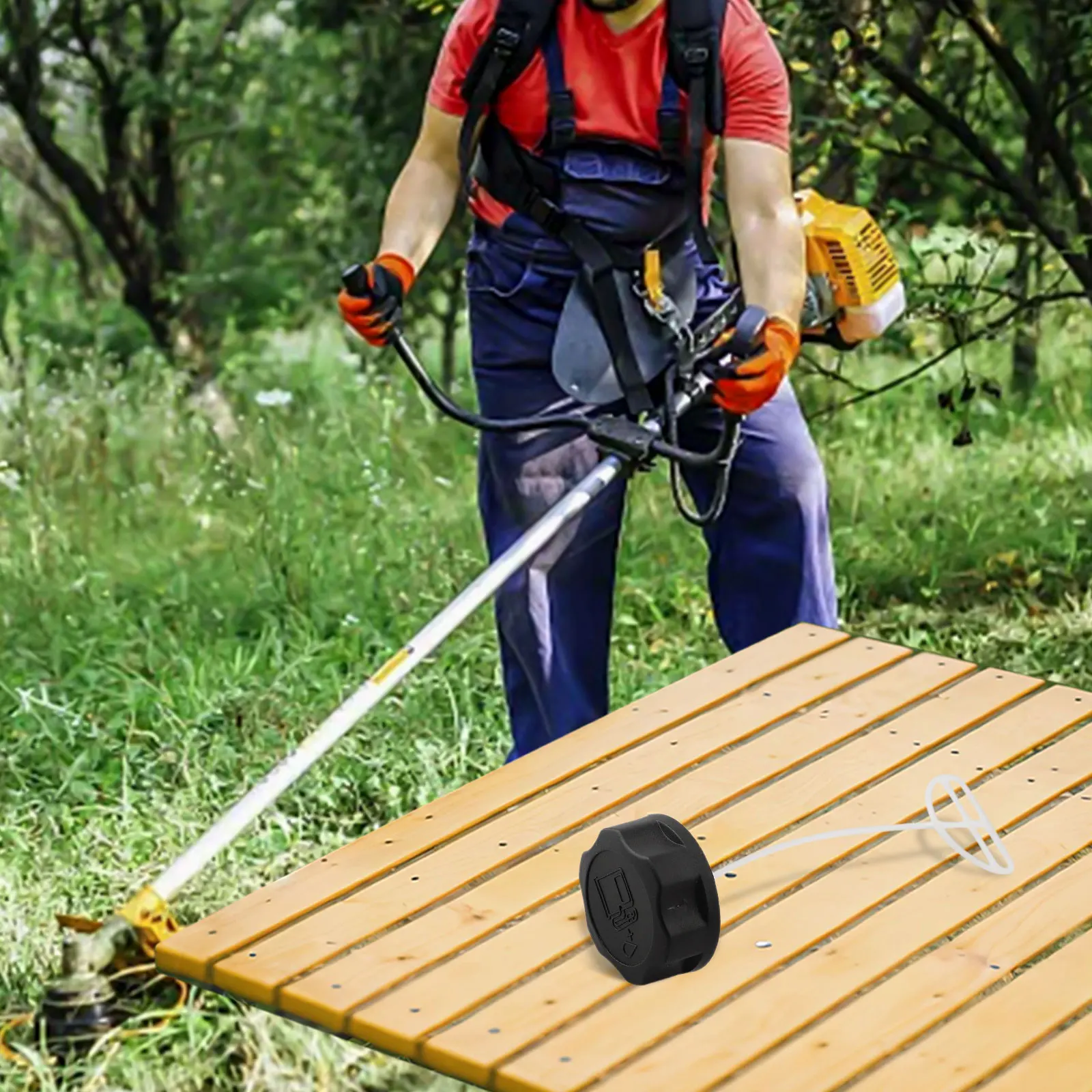 Fuel Tank Cap for Garden Tools, Reliable Plastic Construction, Compatible with Earth Augers, Brush Cutters, and More