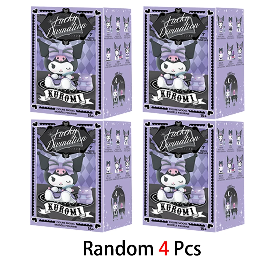 Sanrio Blind Box Cartoon Kuromi Puppe Glücksbringer Anime-Serie Actionfigur Modellpuppe Kinderspielzeug Schreibtisch-Deko Geburtstagsgeschenk