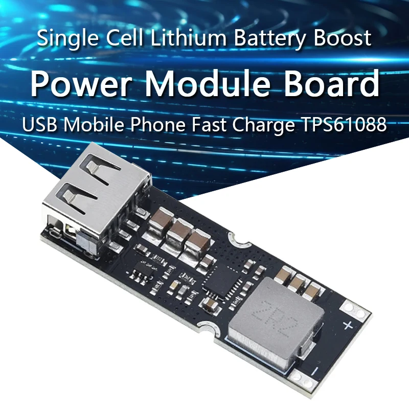 Single Cell Lithium Battery Boost Power Module Board 3.7V 4.2V Liter 5V 9V 12V USB Mobile Phone Fast Charge QC2.0 QC3.0 TPS61088