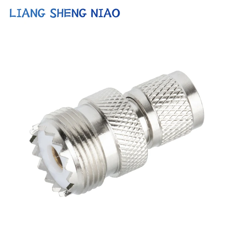 1pcs Mini UHF PL259 SO239 TO UHF Connector UHF Male Jack To miniUHF Female Plug RF Coax Connector Straight Adapter Crossover sub