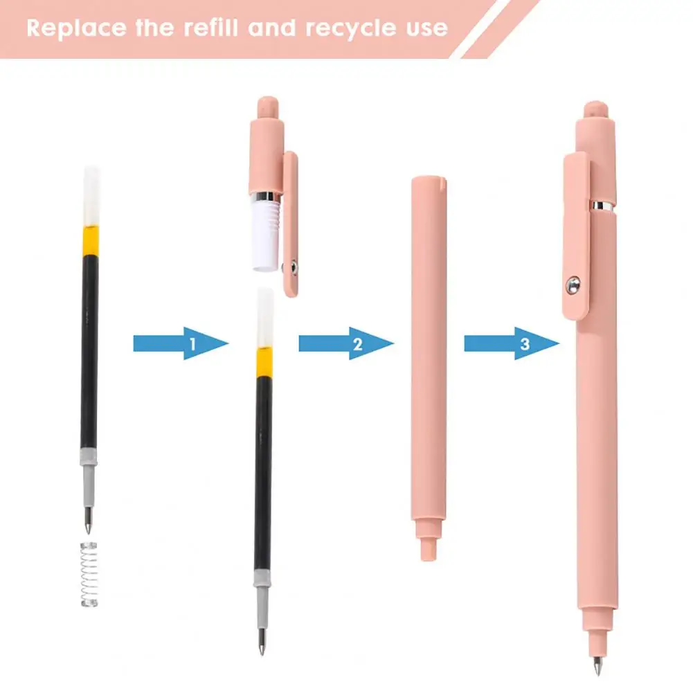 Color Gel Pen Set No Paper Breakage Pens Colorful Gel Pen Set with Quick-drying Ink Fine Tip Steel Ball Clip Design for Smooth