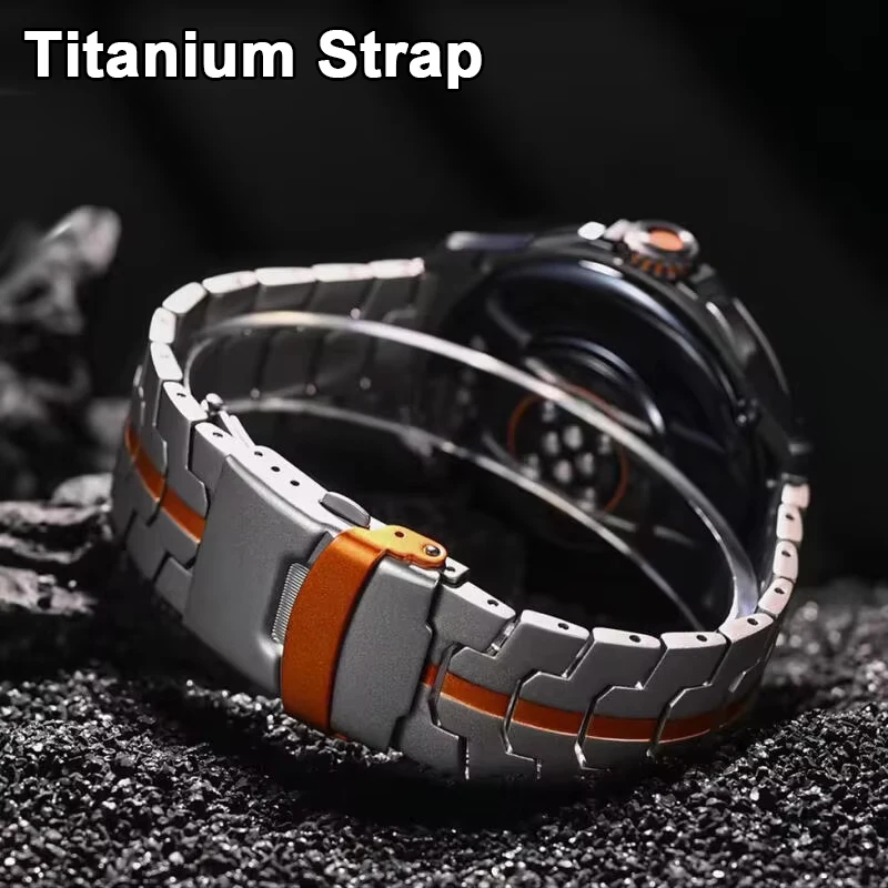 

Роскошный титановый ремешок для Samsung Galaxy Watch 8, 40 мм, 44 мм, металлический браслет, ремешок Correa для Galaxy Watch 8, классический ремень 46 мм