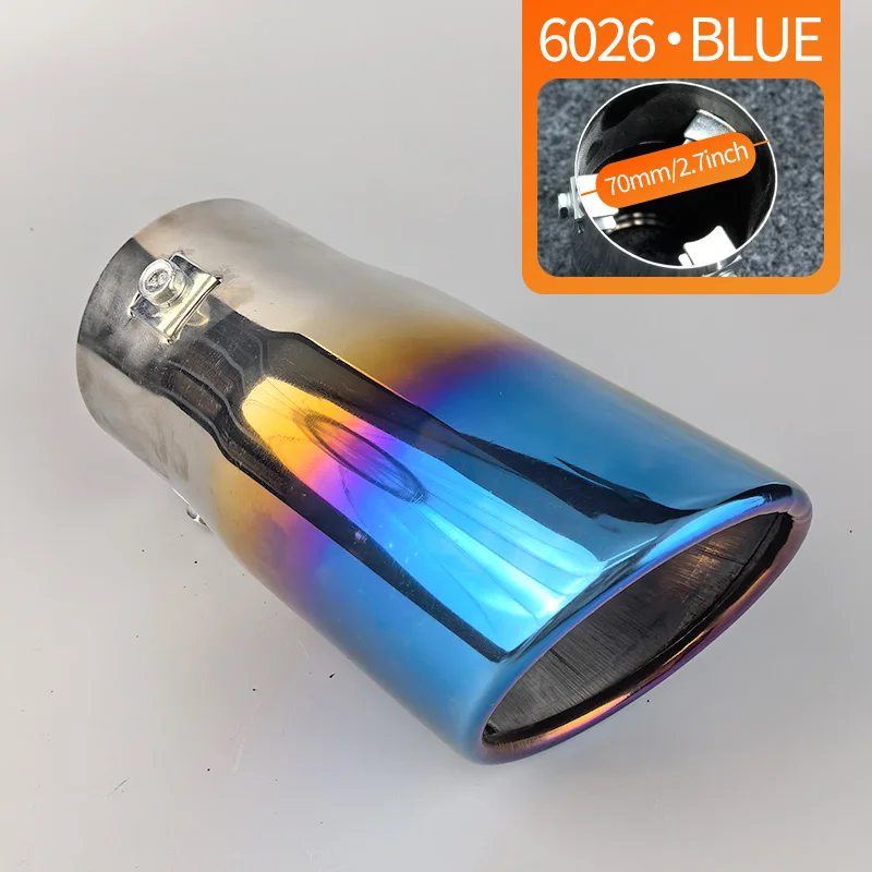 Universal Car Rear Round Exhaust Pipe Tail Muffler Tip Chrome Stainless Steel Automobile Muffler Tip Replacement For Auto Acce