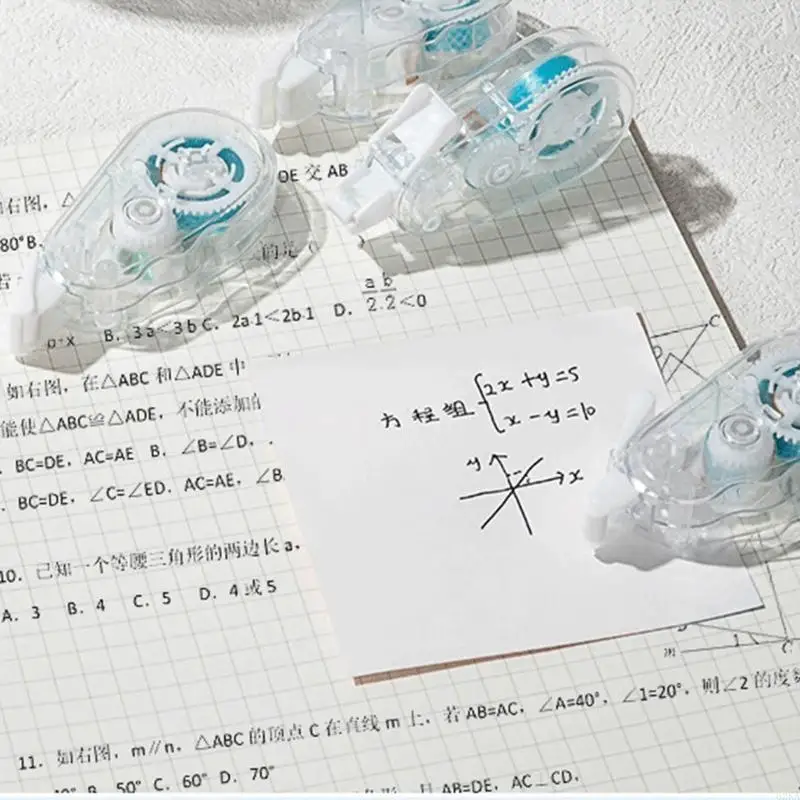 62KA 4 Pieces Adhesive Roller for Scrapbooking Double Sided Tape Roller Adhesive Tape School Office Journaling Supplies