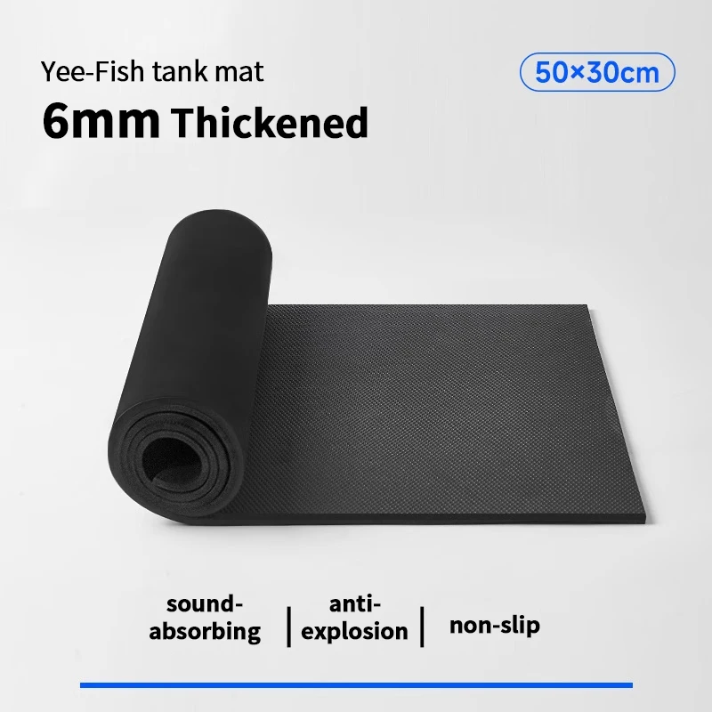 Fish Tank Mat 6MM Thickness Black Mat for Fish Tank 35x20cm Anti Slip Mat Fish Tank Mat 40x40cm
