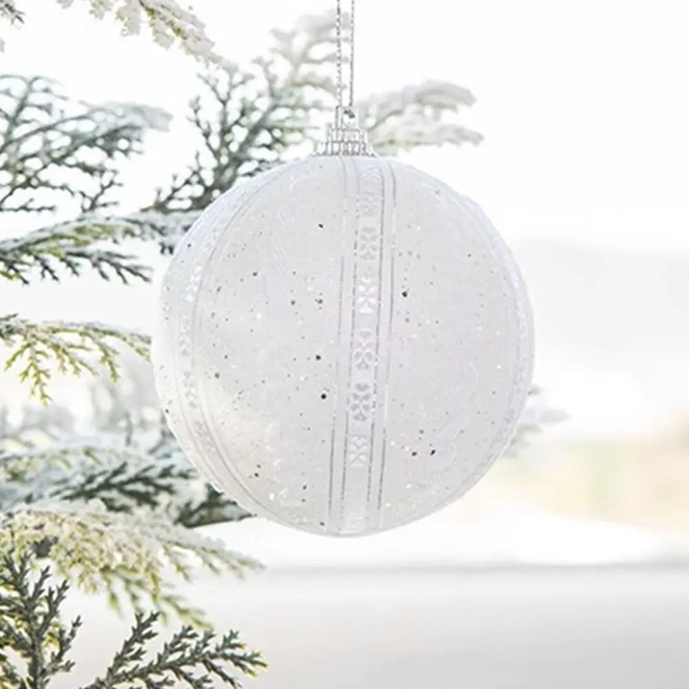 

8cm Christmas Decorative Ball Delicate Creative Christmas Tree Pendant Waterproof Hanging Ornament Gift