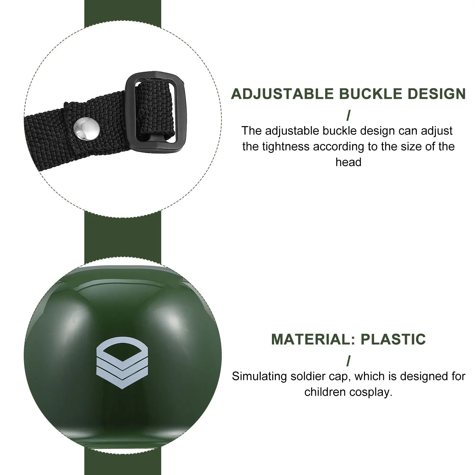 1pc Camouflage Hat For Kids Simulation Soldier Children Plastic Plaything Role-Play Cosplay Gift Stage Show Props