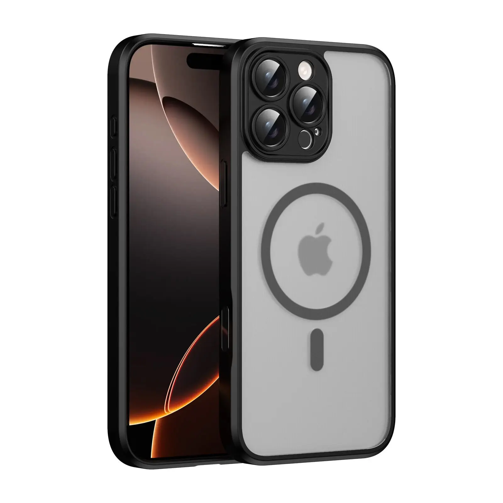 Coque de téléphone magnétique translucide mate en TPU, étui pour Magsafe pour iPhone 16 Pro Max 16 Plus, bouton tactile intelligent, couverture de Charge sans fil