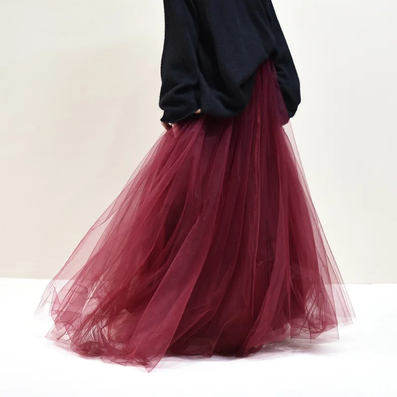 High-waisted Slim-Fit Fairy Midi Skirt, 2026 Spring Dance Tulle Skirt