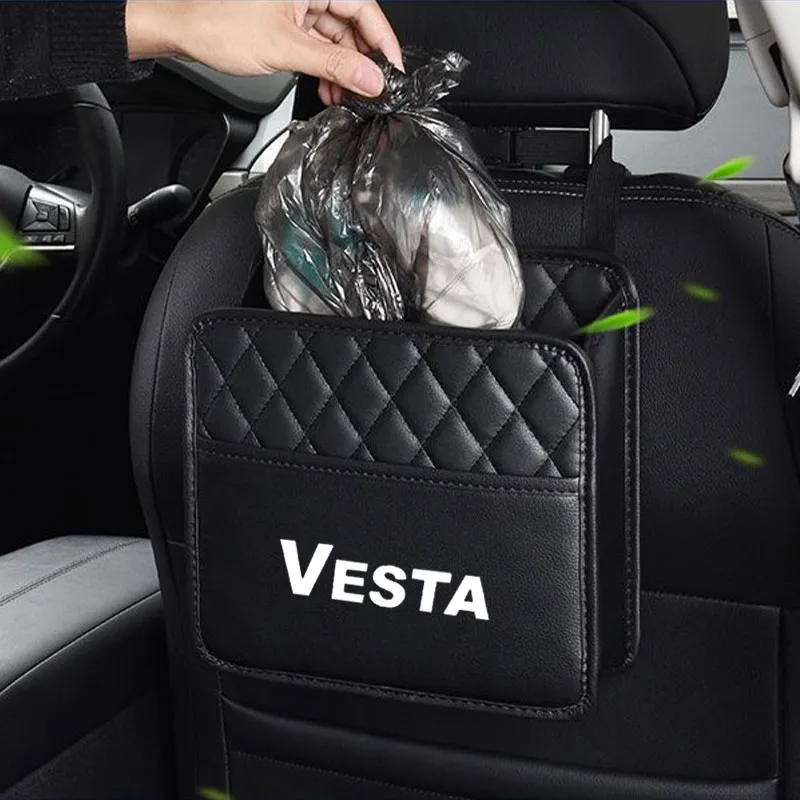 Car Seat Storage Bag Leather Multi Hanging for lada vesta granta kalina priora Niva Samara Vesta Largus Xray car Accessories